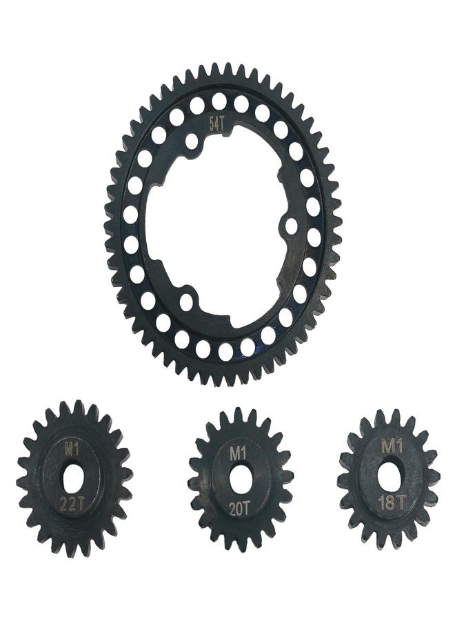 POLANTA 54T 1 Mod Hardened Steel Spur Gear with 18T+20T+22T Motor Pinion Gear for Traxxas 1/5 X-Maxx 1/7 XO-1 1/10 Maxx 1/10 E-REVO 2.0 VXL, Replace 6447 (54T) - Image 2